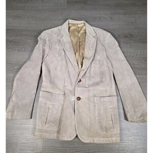 BRANDON COLORADO WILLIAM BARRY‎ Mens 42 Vintage 70s Leather Suede Blazer USA